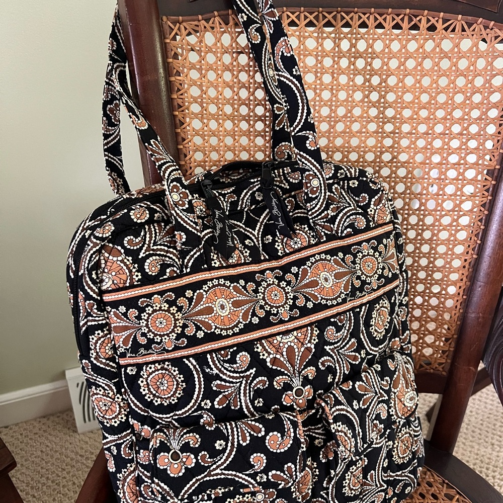 Vera Bradley Black, brown and tan bag